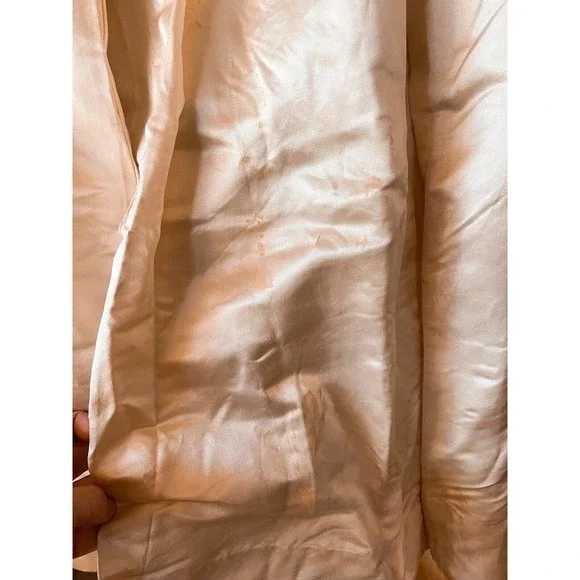 Antique 1830's Silk :Couture Wedding Gown Double Puff Sleeve Corset Bodice XXS - Picture 2 of 12